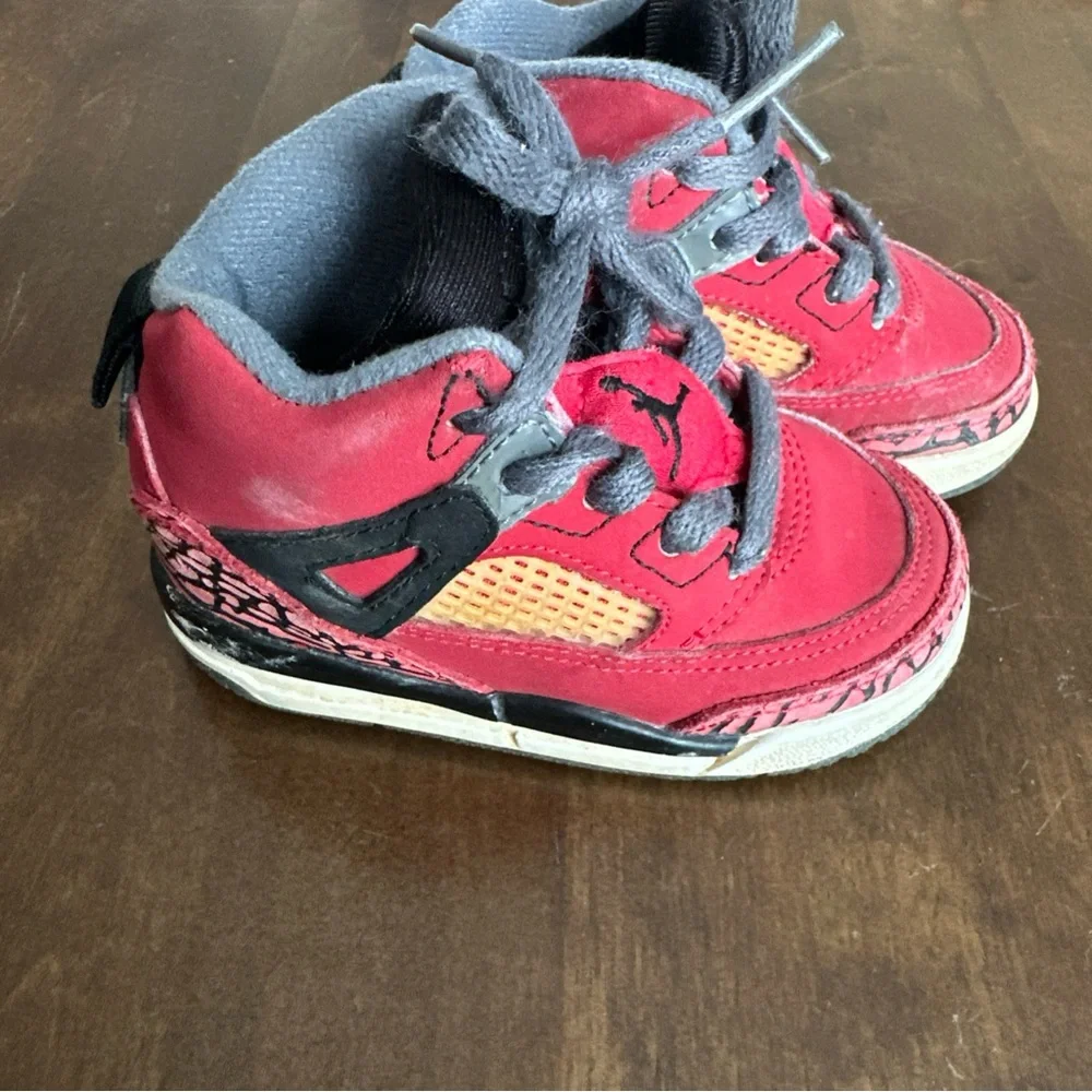 Nike Air Jordan Spizike Toddler‎ Red Black Grey 317701-601 Size 5C (Show Wear)